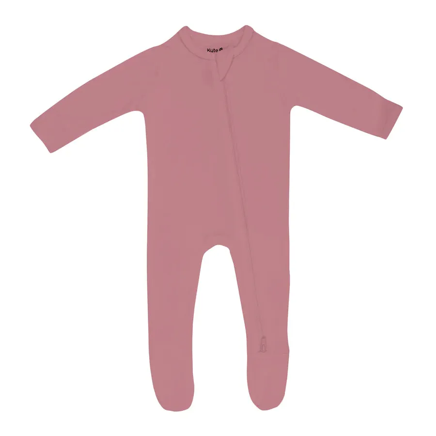 Kyte Baby - Zippered Footie - Dusty Rose