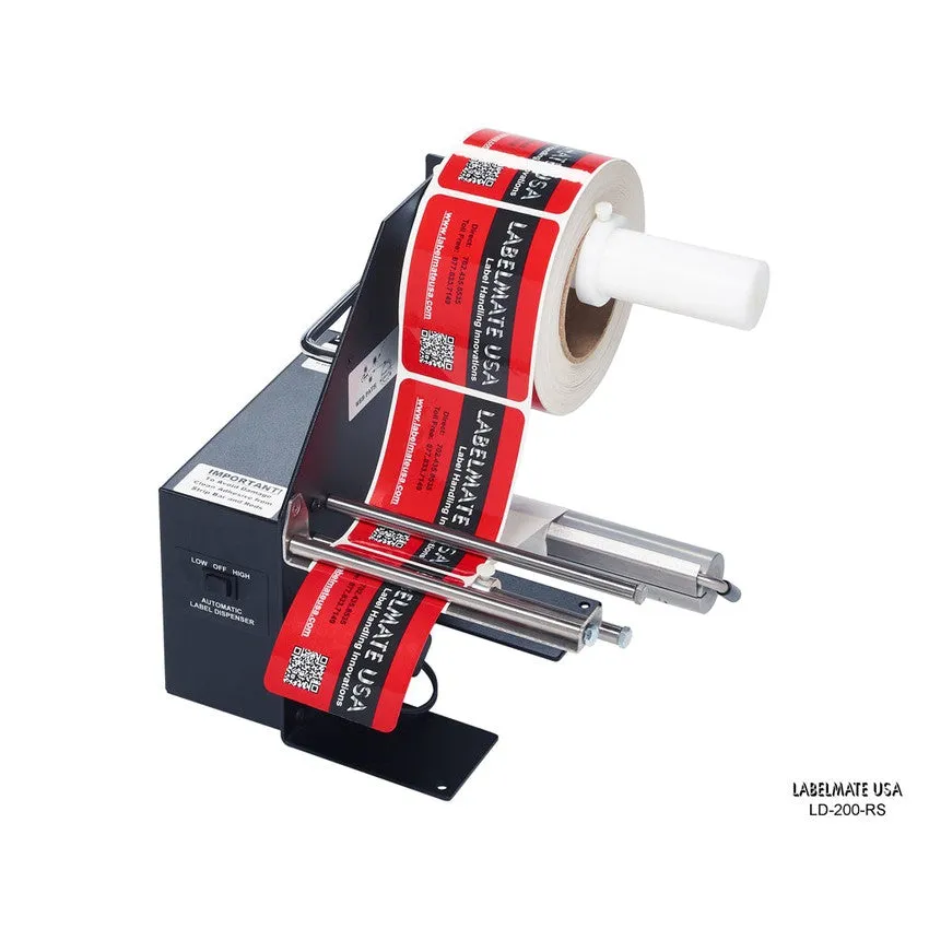 Labelmate Automatic Label Dispenser for transparent & opaque labels up to 6.5” wide LD-200-U