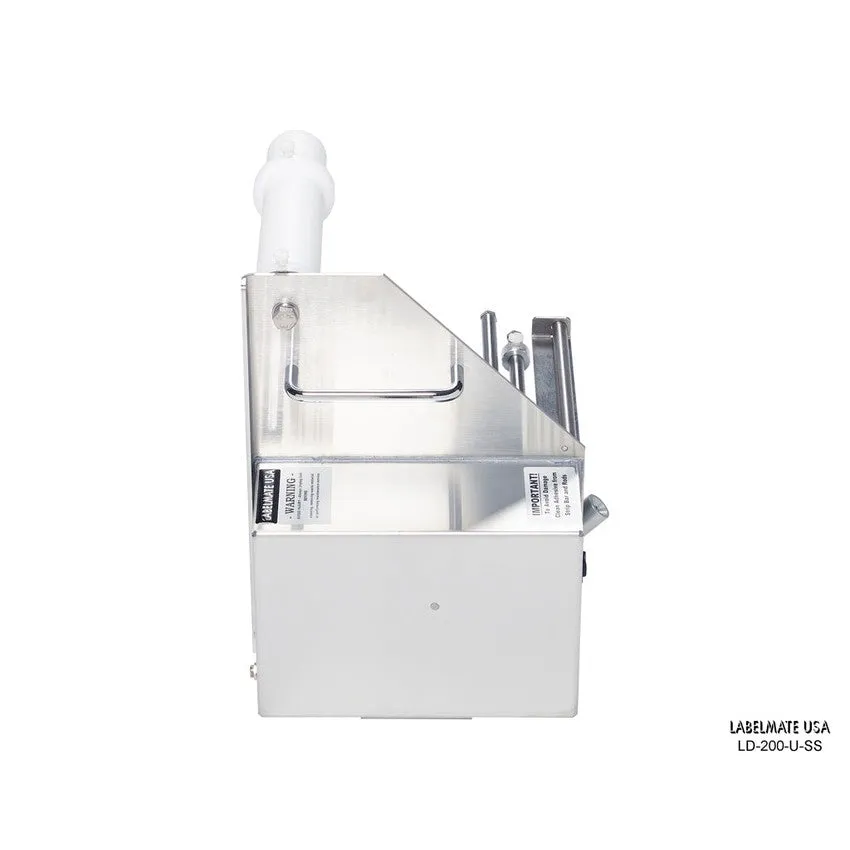 Labelmate Automatic Stainless Steel Label Dispenser for transparent & opaque labels up to 6.5” wide LD-200-U-SS