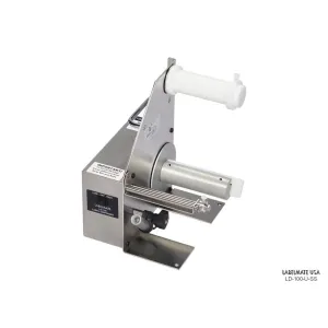 Labelmate Automatic Stainless Steel Label Dispenser for transparent and opaque labels up to 4.5”  LD-100-U-SS