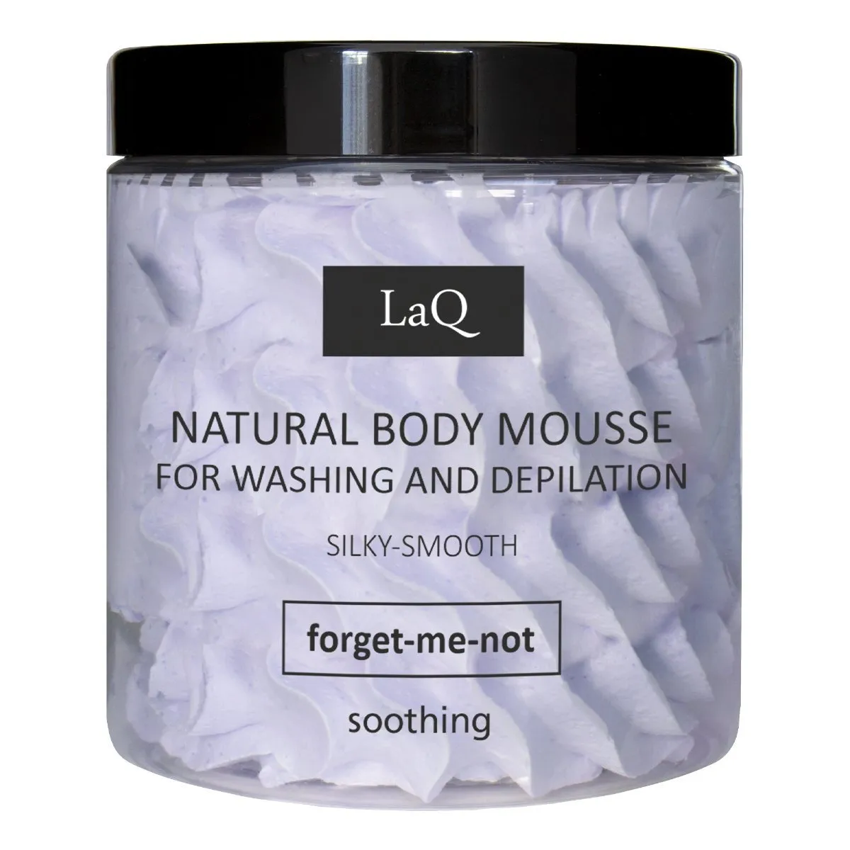 LaQ Silky-Smooth body Mousse - washing & depilation - FORGET-ME-NOT 100g