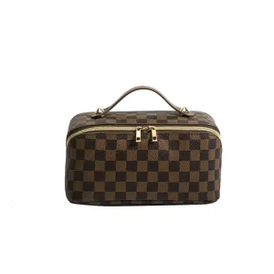Large Capacity Old Flower Plaid Storage Cosmetic Bags