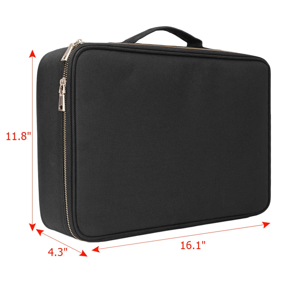 Large Makeup Bag  Professional Travel Cosmetic Bag Makeup Organizer Case 16 inches
