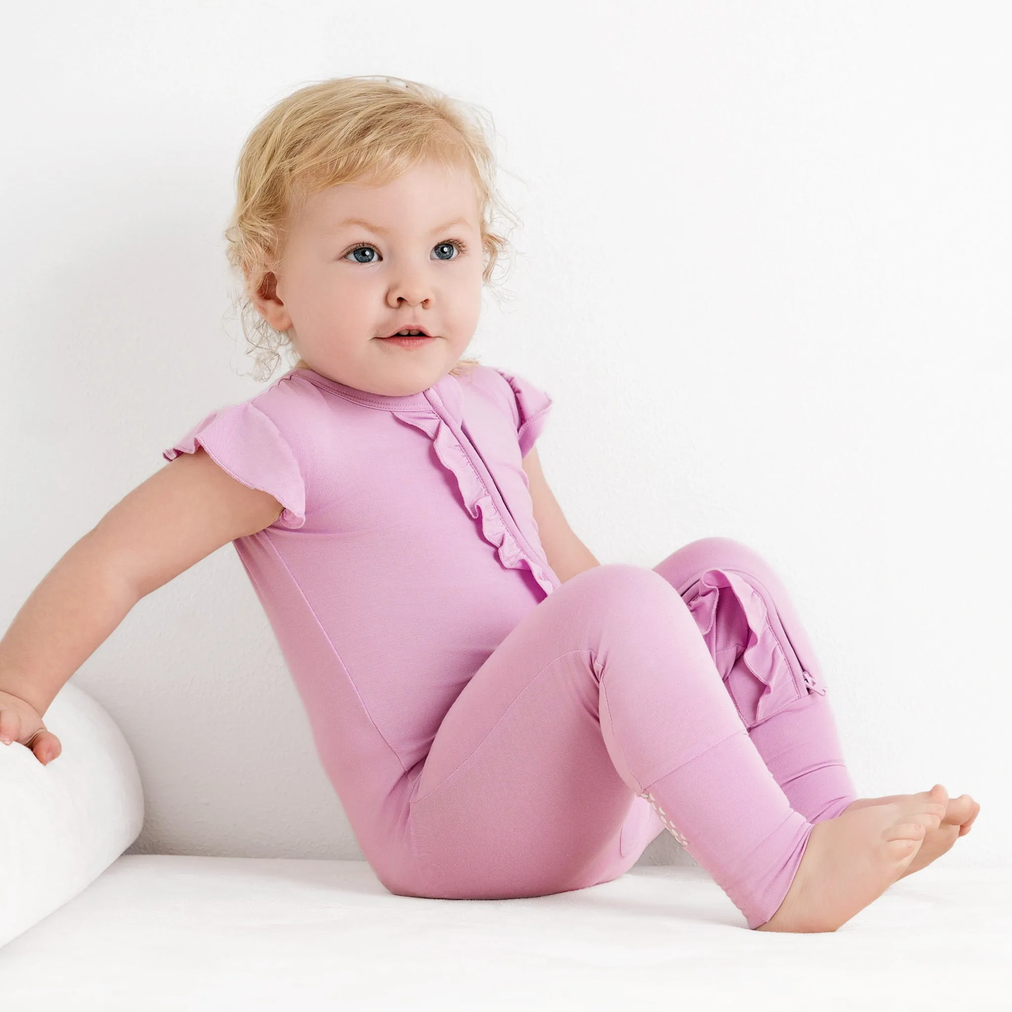 Lavender Haze Ruffle Zippy Romper