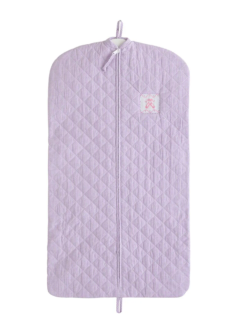Lavender Smocked Ballet Slippers Quilted Luggage