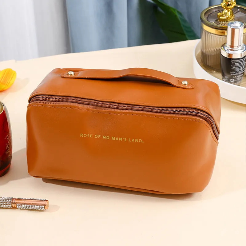 Leather Cloud Pillow Large Capacity Portable Cosmetic Bags