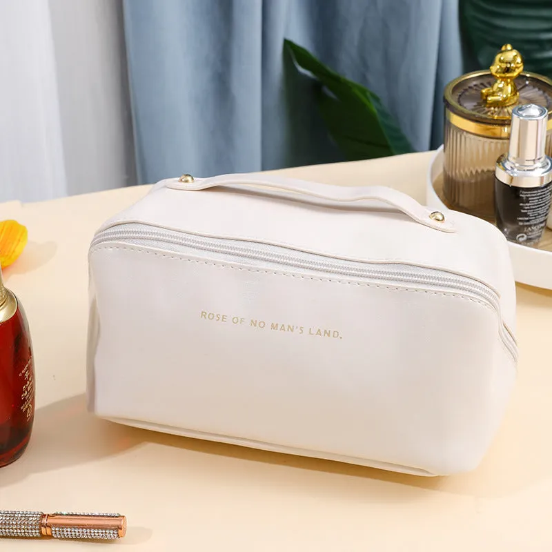 Leather Cloud Pillow Large Capacity Portable Cosmetic Bags