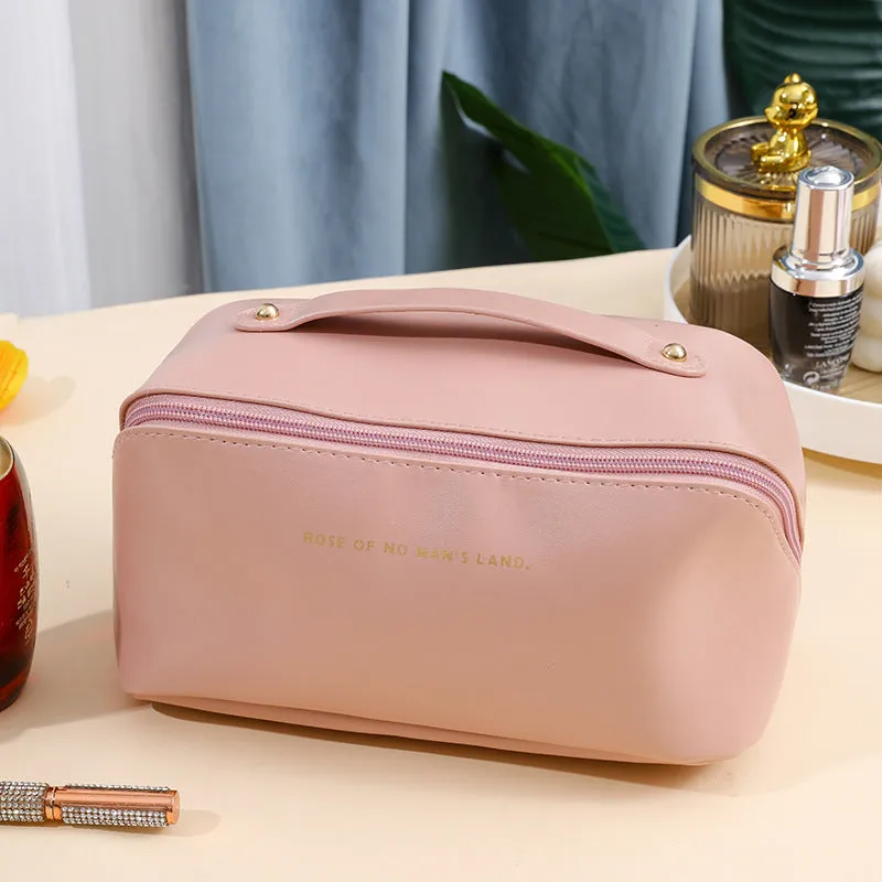 Leather Cloud Pillow Large Capacity Portable Cosmetic Bags