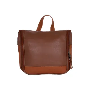 Leather Wash Bag 1921 - Brown