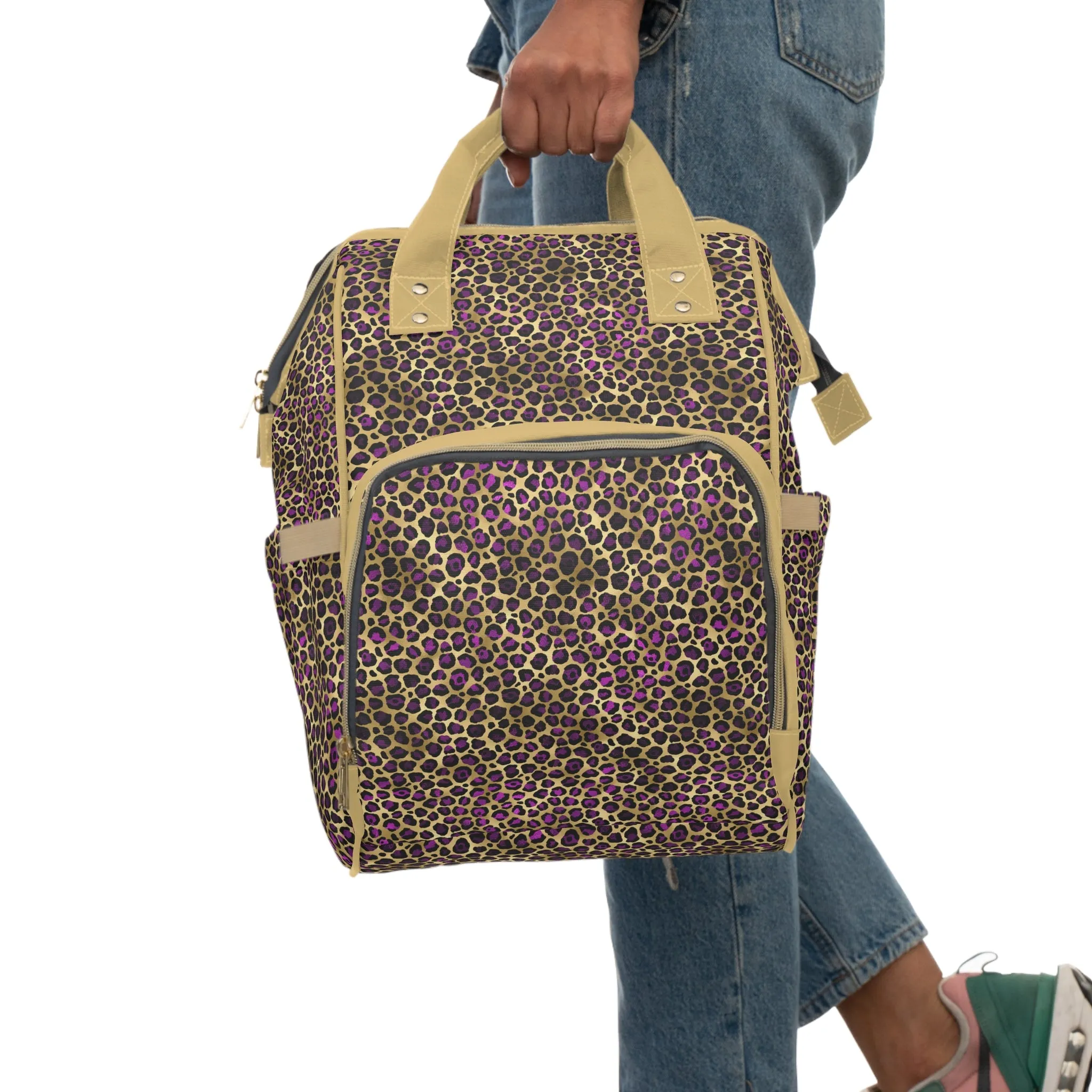 Leopard Print Diaper Backpack - Bold & Stylish Baby Bag with Trendy Leopard Patterns, Perfect for Adventurous Parents