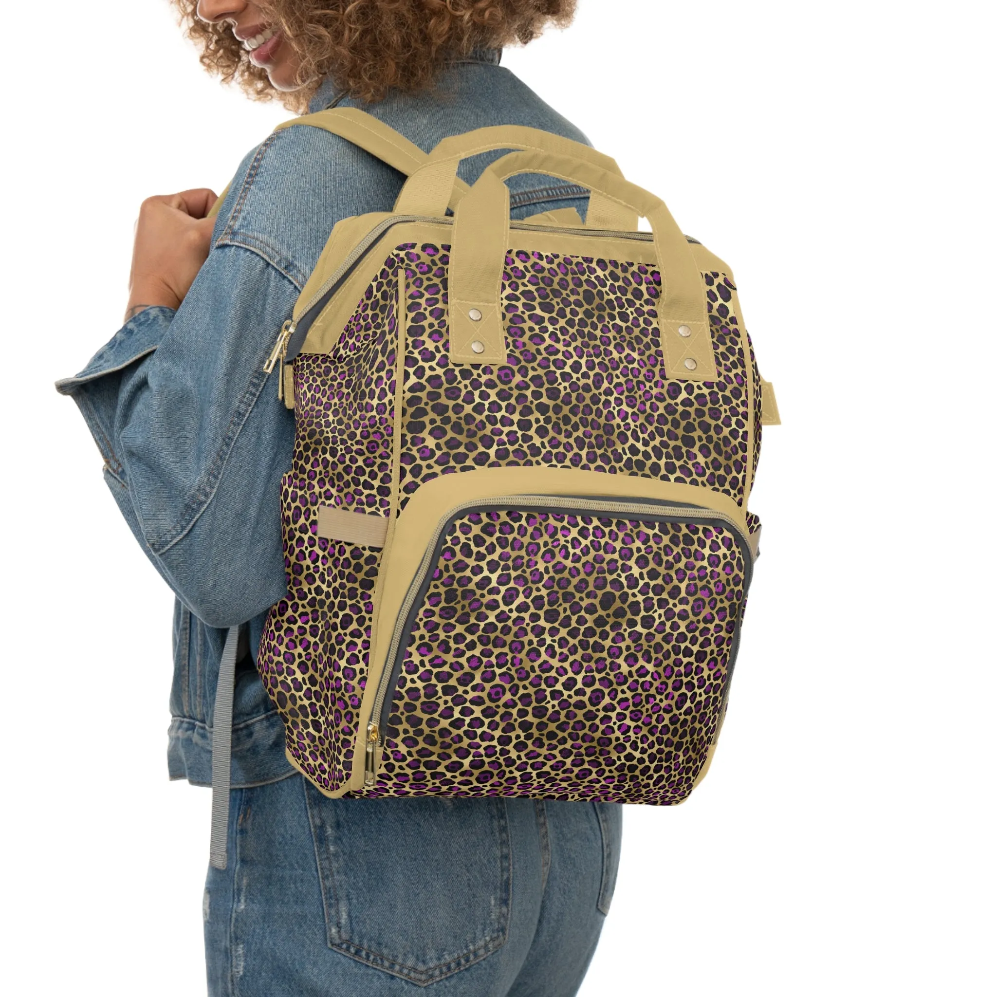 Leopard Print Diaper Backpack - Bold & Stylish Baby Bag with Trendy Leopard Patterns, Perfect for Adventurous Parents