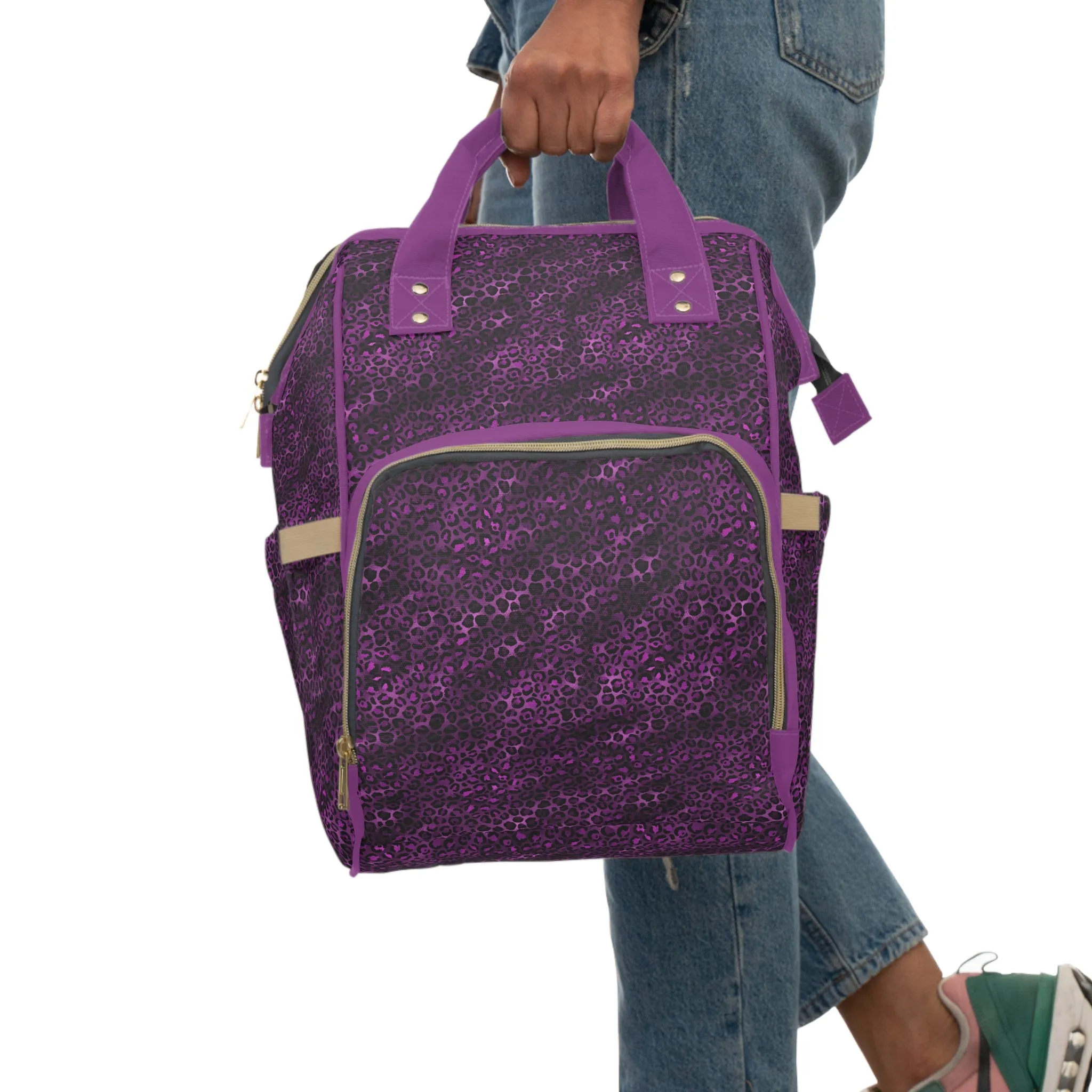 Leopard Print Diaper Backpack - Bold & Stylish Baby Bag with Trendy Leopard Patterns, Perfect for Adventurous Parents