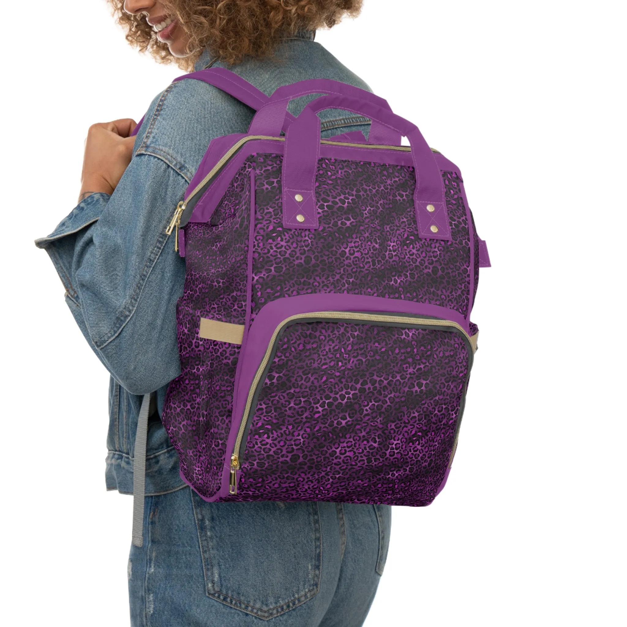 Leopard Print Diaper Backpack - Bold & Stylish Baby Bag with Trendy Leopard Patterns, Perfect for Adventurous Parents