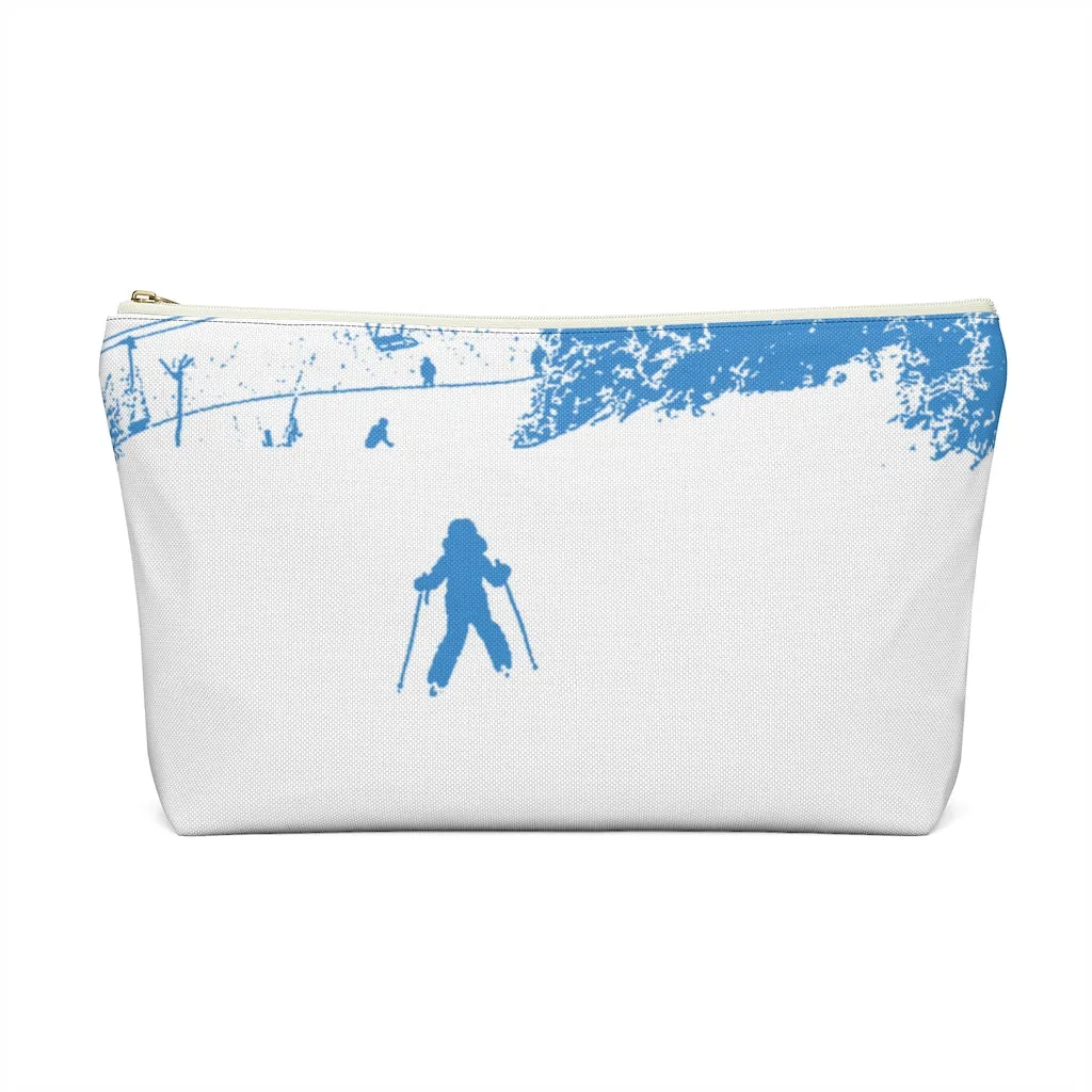 Little Skier Blue - Accessory Pouch w T-bottom