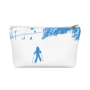 Little Skier Blue - Accessory Pouch w T-bottom