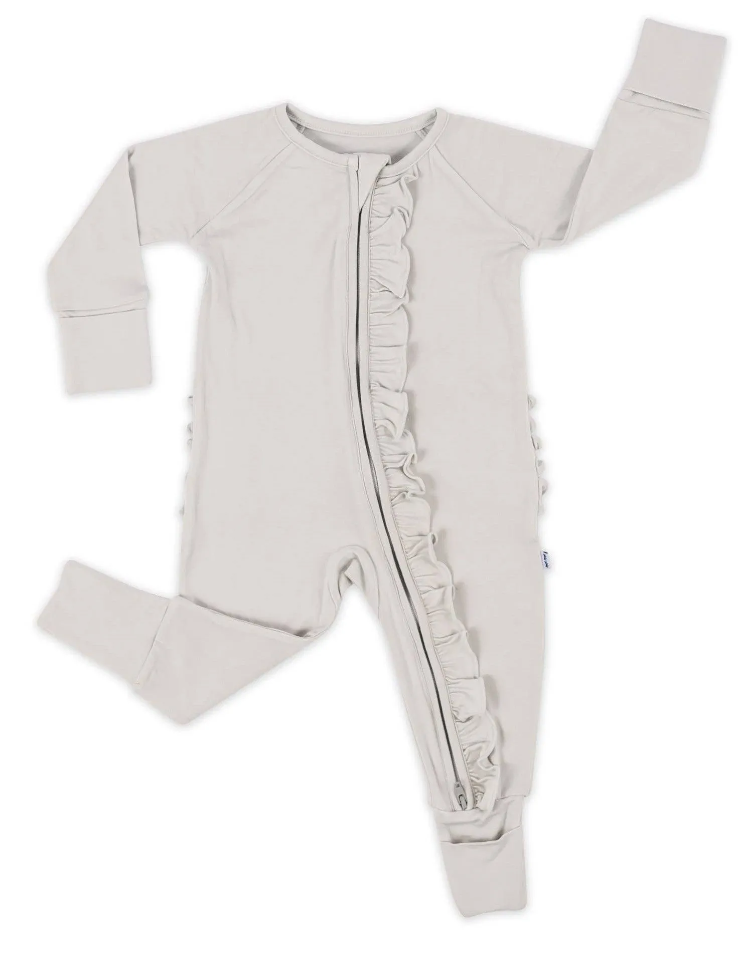 Little Sleepies Cloud w/Ruffles Convertible Romper/Sleeper
