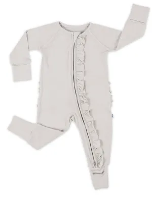 Little Sleepies Cloud w/Ruffles Convertible Romper/Sleeper