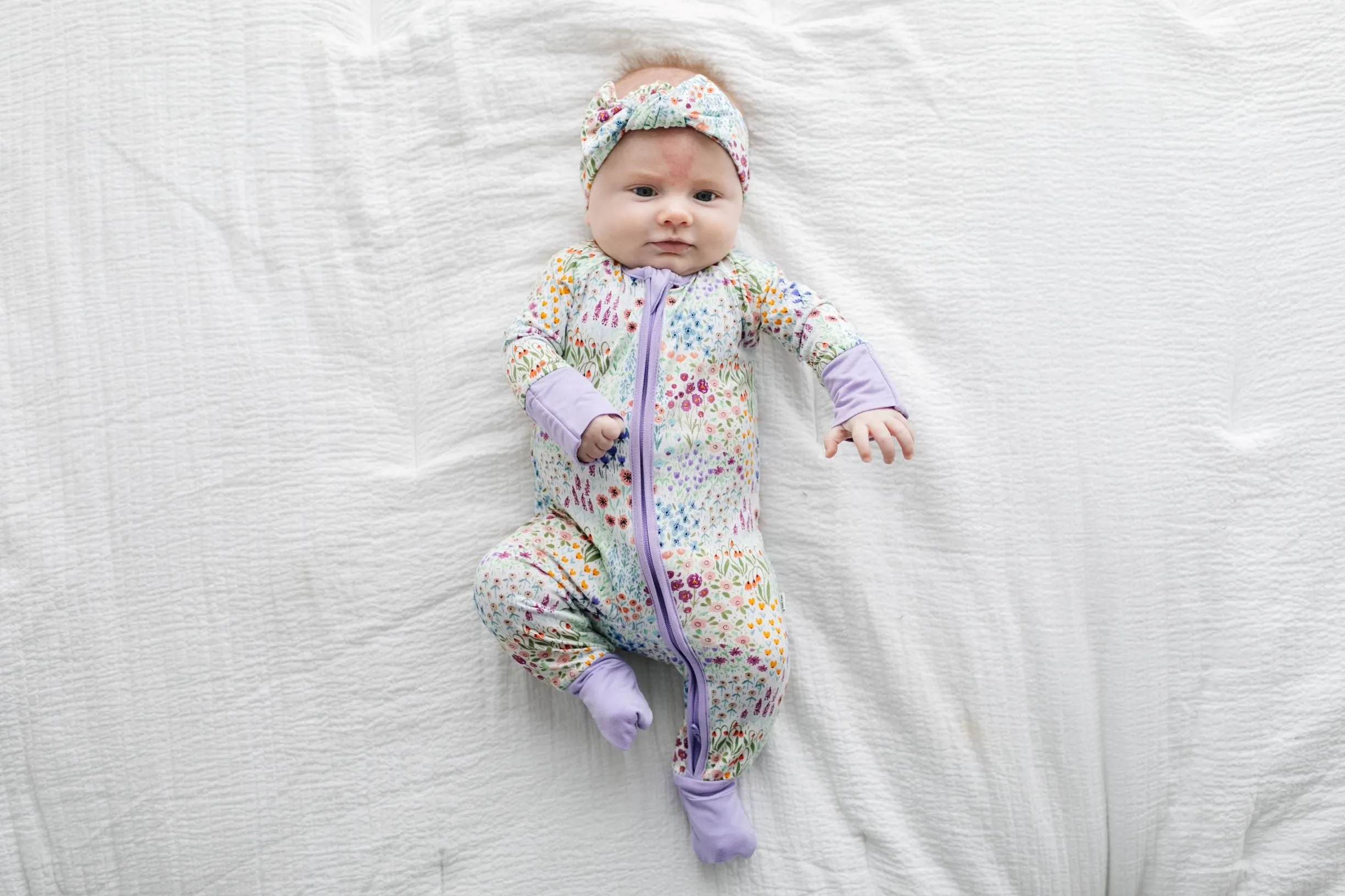 Little Sleepies Flower Fields Convertible Romper/Sleeper
