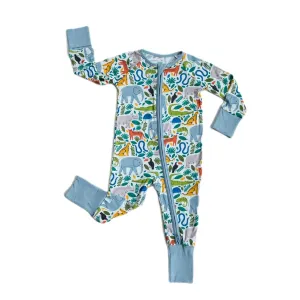 Little Sleepies Jungle Safari Convertible Romper/Sleeper