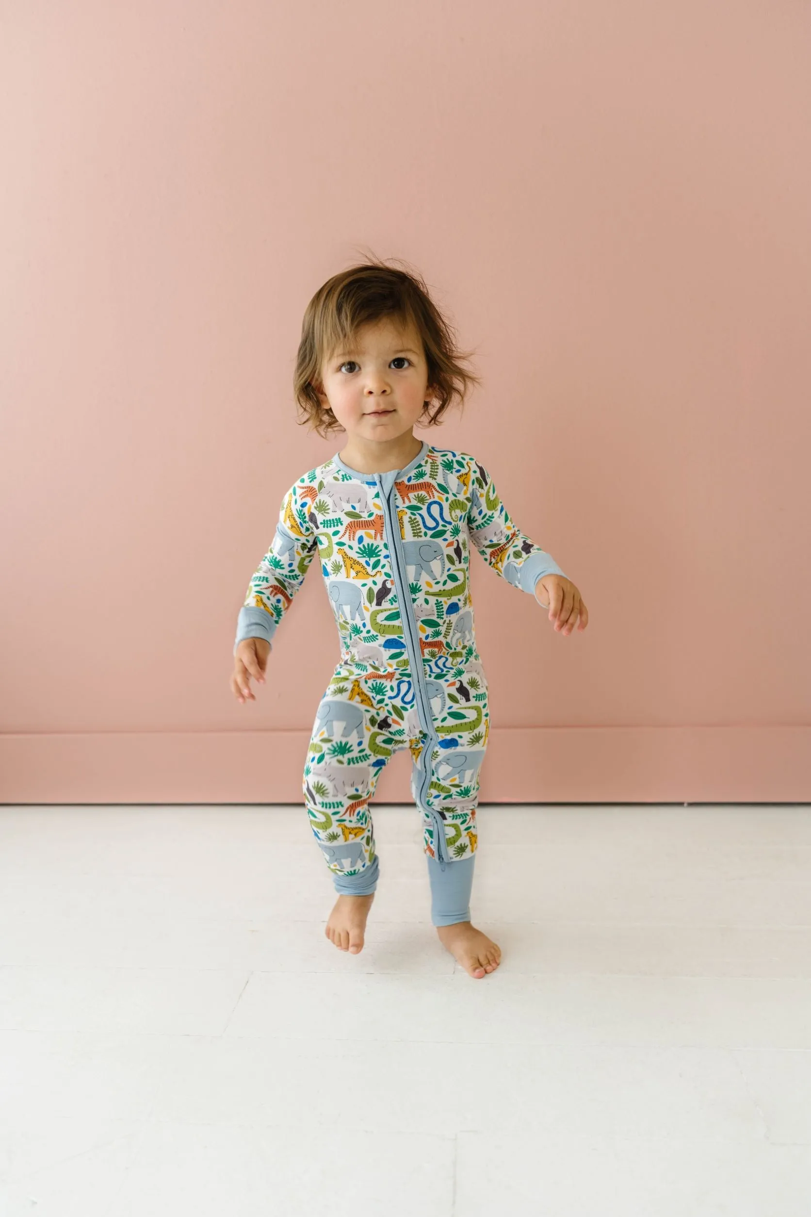 Little Sleepies Jungle Safari Convertible Romper/Sleeper