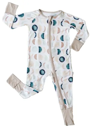 Little Sleepies Luna Neutrals Convertible Romper/Sleeper