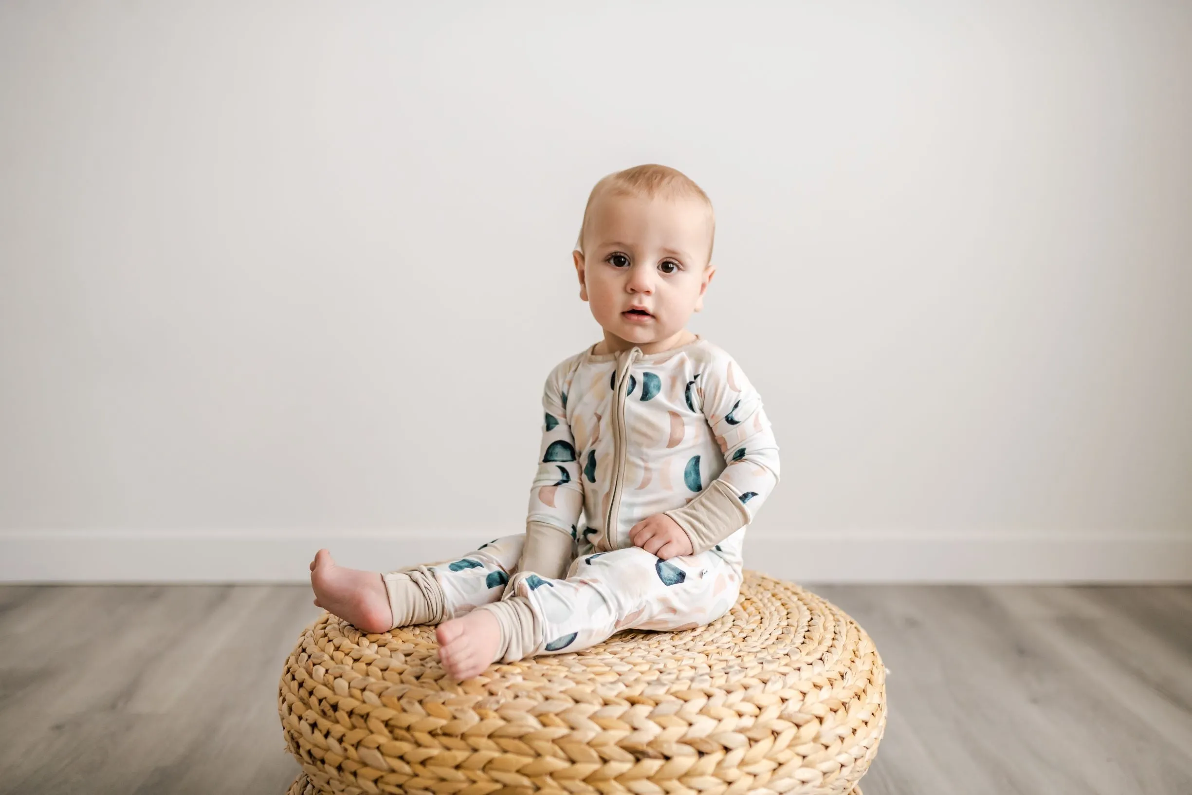 Little Sleepies Luna Neutrals Convertible Romper/Sleeper