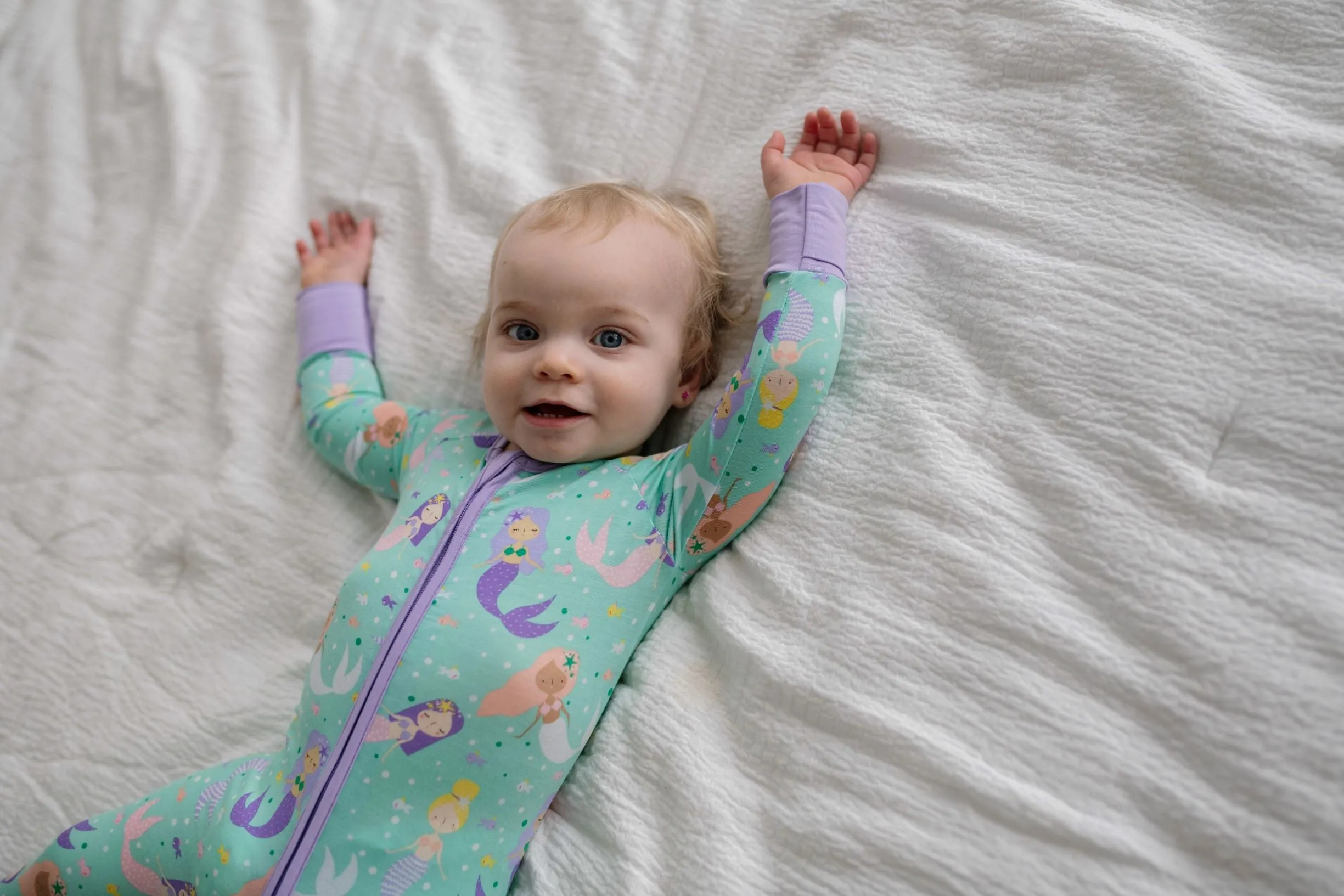 Little Sleepies Mermaid Magic Convertible Romper/Sleeper
