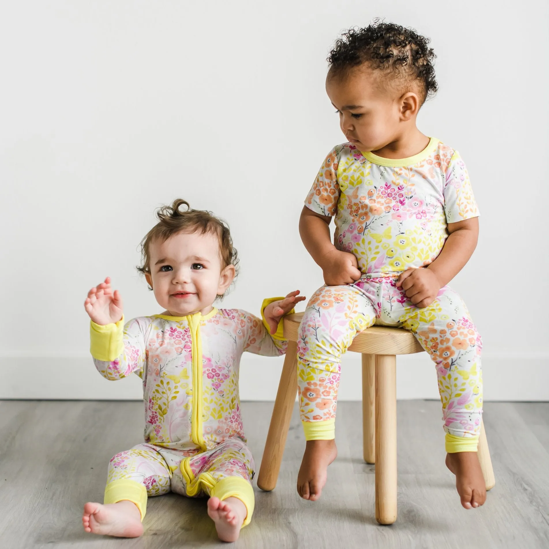 Little Sleepies Pretty Posies Convertible Romper/Sleeper