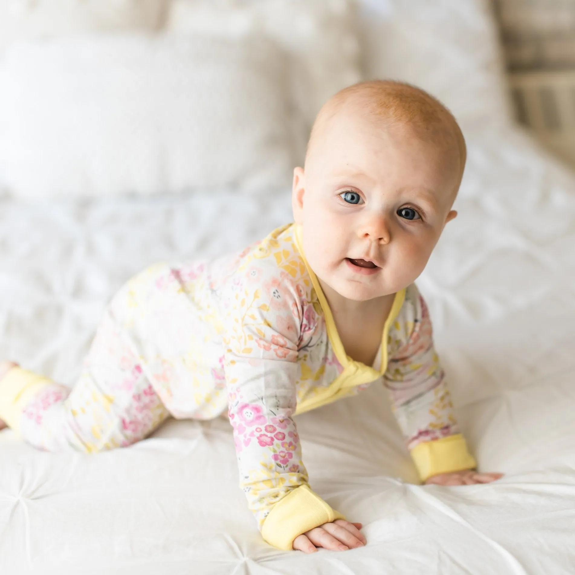 Little Sleepies Pretty Posies Convertible Romper/Sleeper
