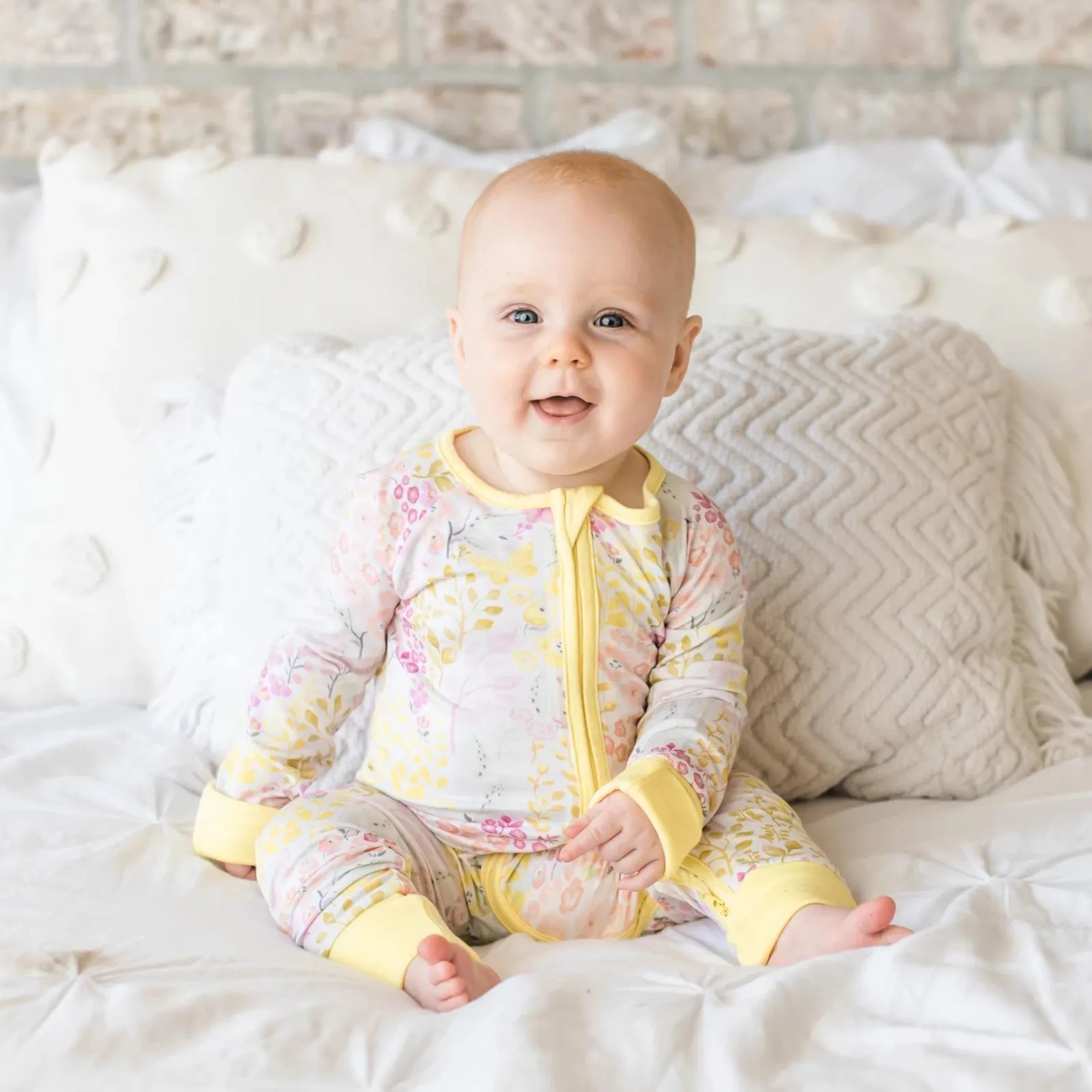 Little Sleepies Pretty Posies Convertible Romper/Sleeper