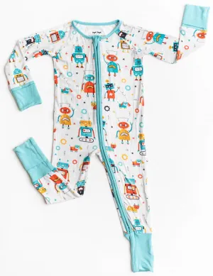 Little Sleepies Robots Convertible Romper/Sleeper