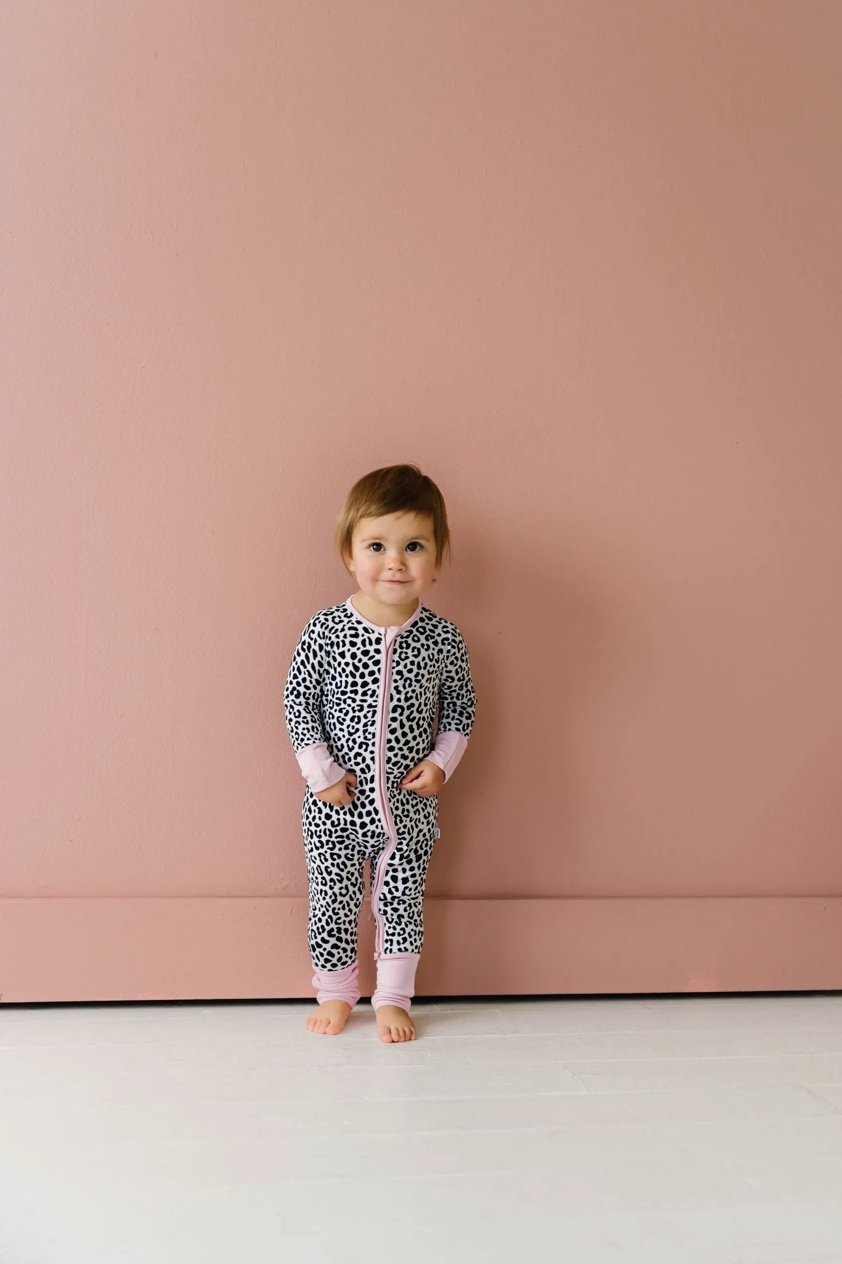 Little Sleepies Snow Leopard Convertible Romper/Sleeper