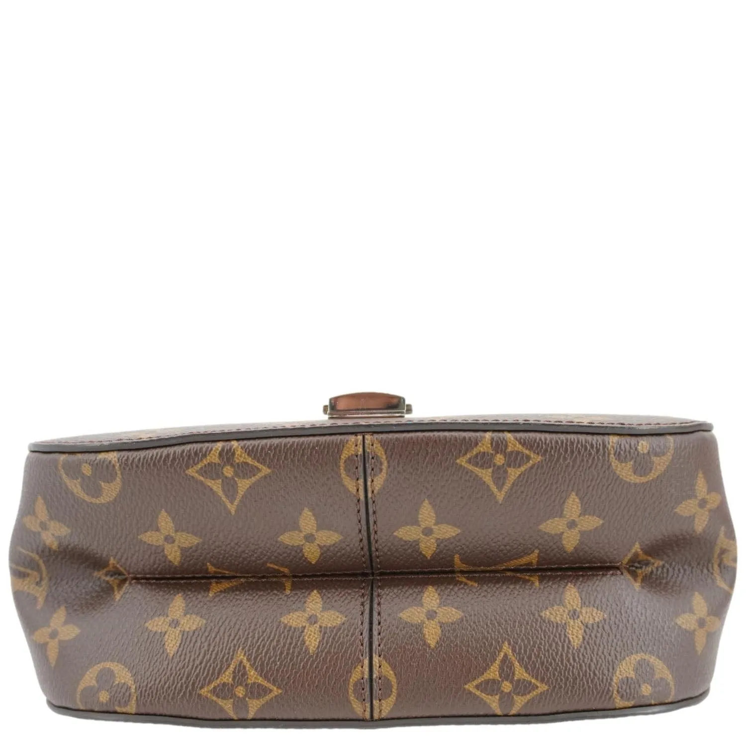 LOUIS VUITTON Chain It Monogram Canvas Top Handle Crossbody Bag Brown