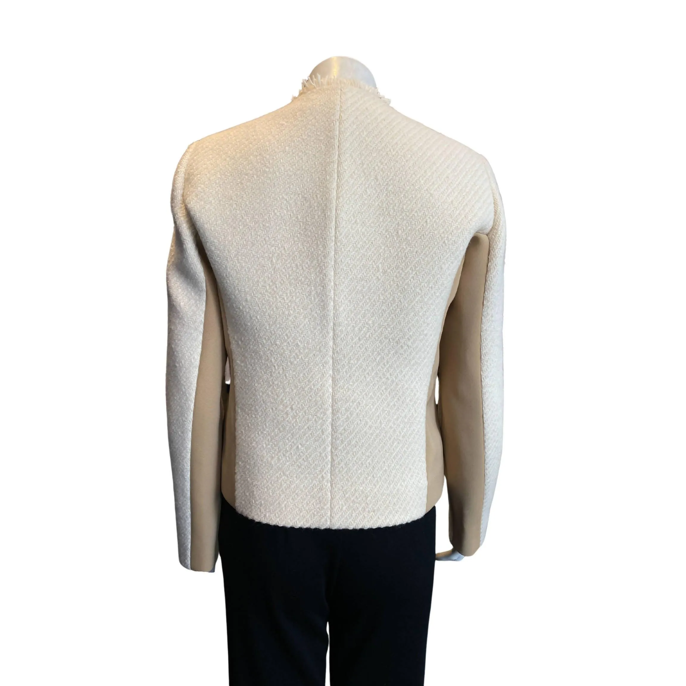 LOUIS VUITTON Cream Wool Army Jacket | Size S