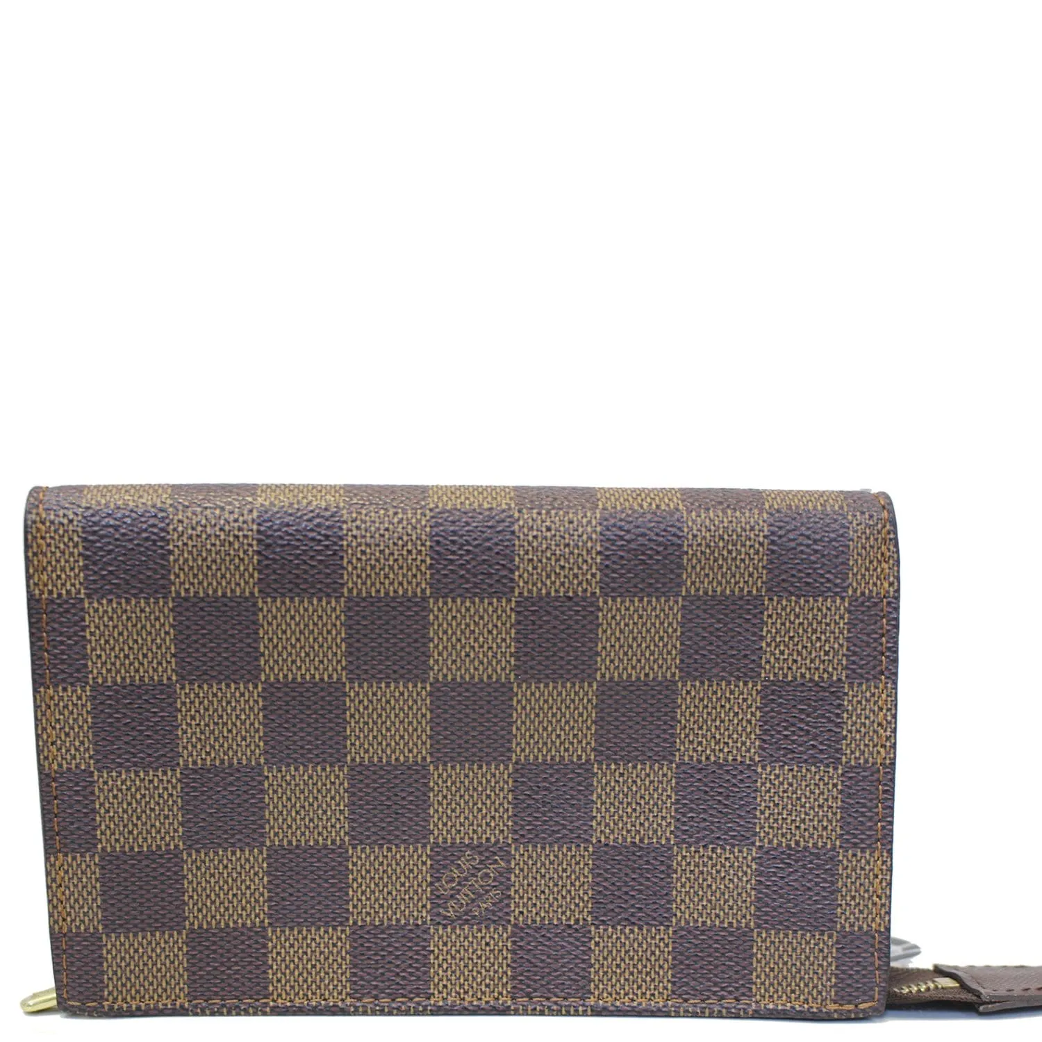 LOUIS VUITTON Damier Ebene Cosmetic Pouch Brown