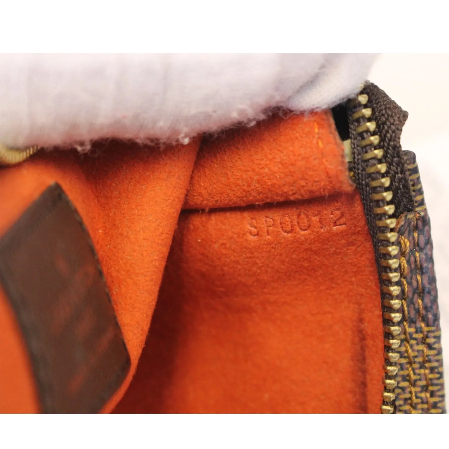 LOUIS VUITTON Damier Ebene Cosmetic Pouch Brown