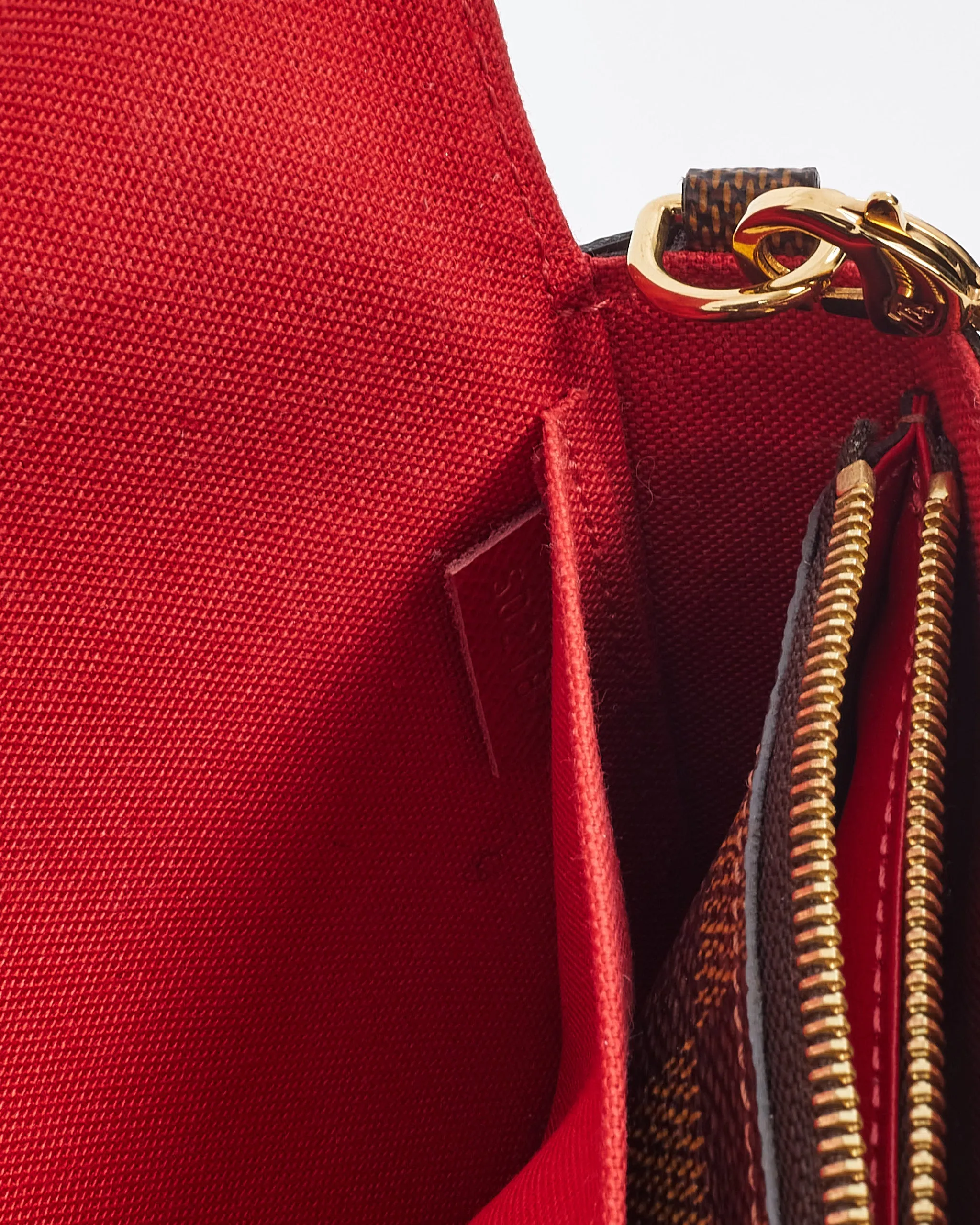 Louis Vuitton Damier Ebene Félicie Pochette Bag with Chain