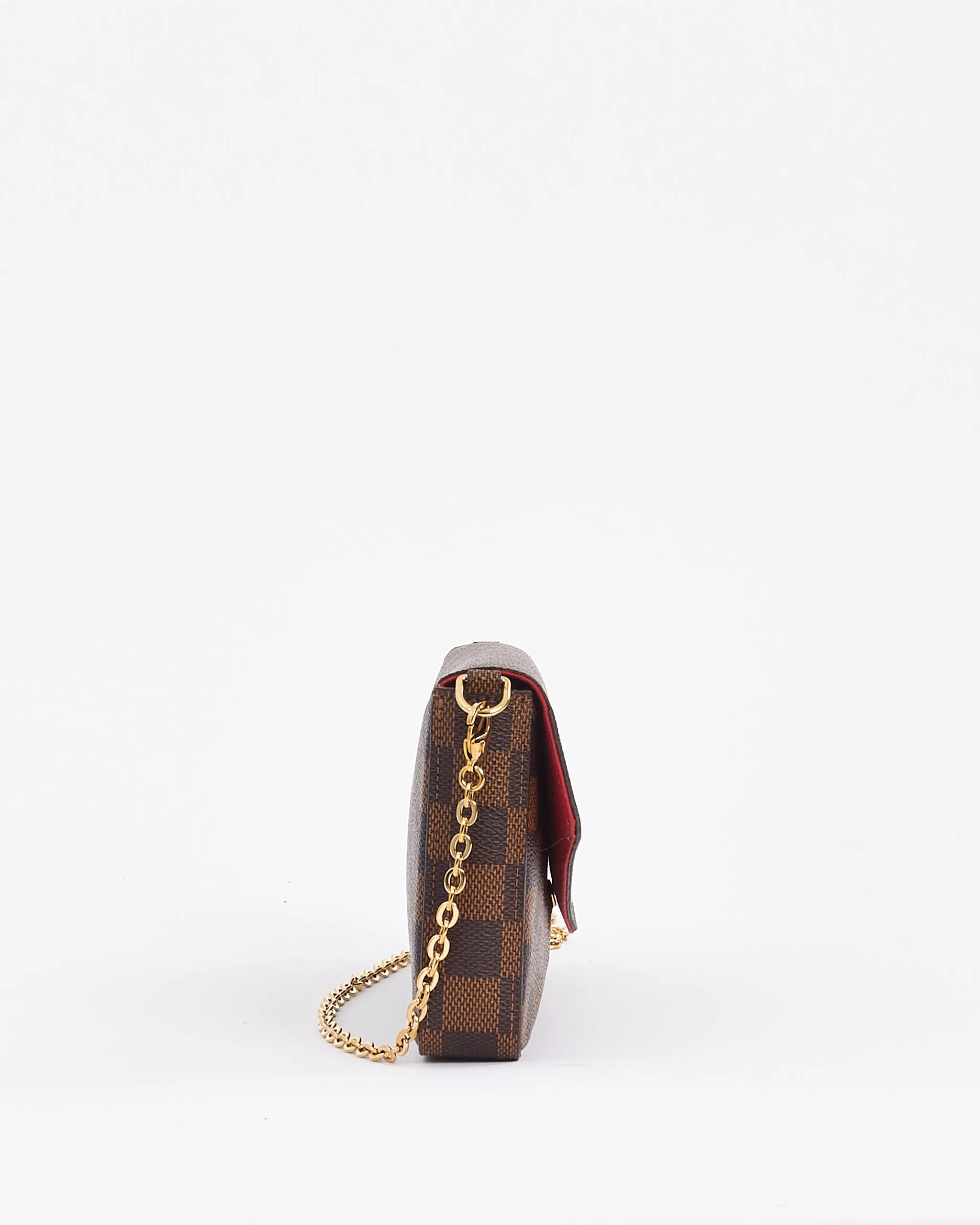 Louis Vuitton Damier Ebene Félicie Pochette Bag with Chain