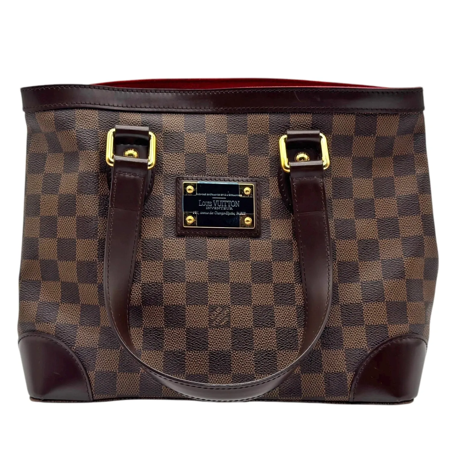 LOUIS VUITTON Damier Ebene Hampstead PM Shoulder Bag - Brown