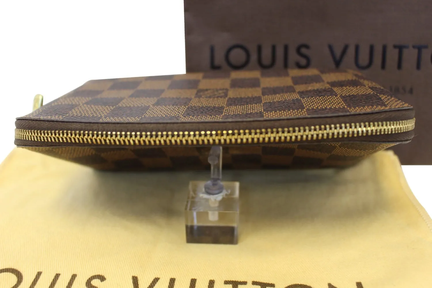 LOUIS VUITTON Damier Ebene Pochette Cosmetic Pouch