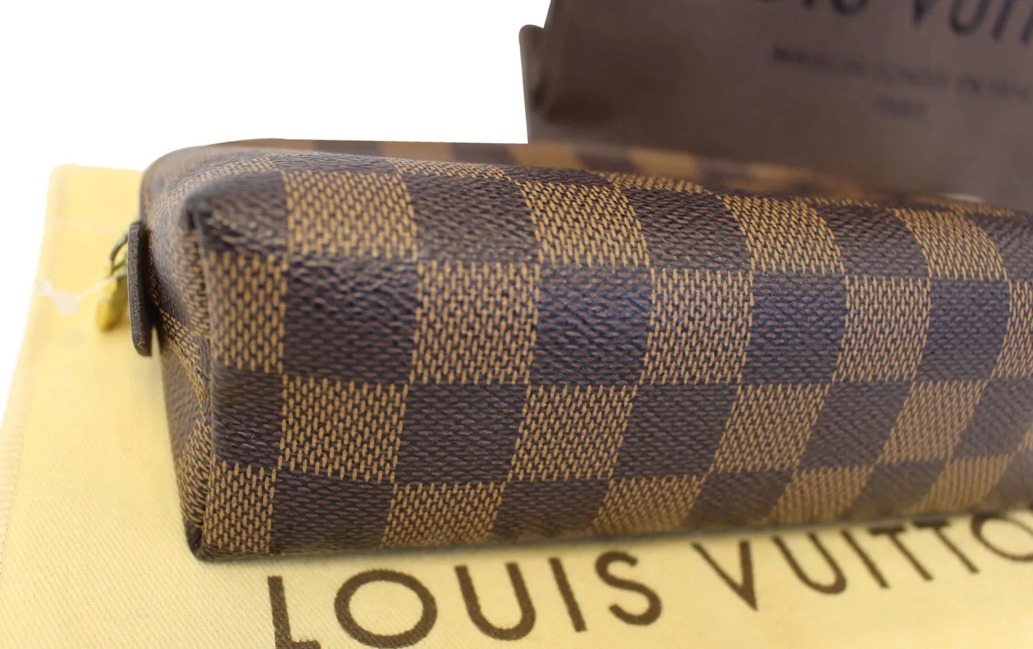 LOUIS VUITTON Damier Ebene Pochette Cosmetic Pouch