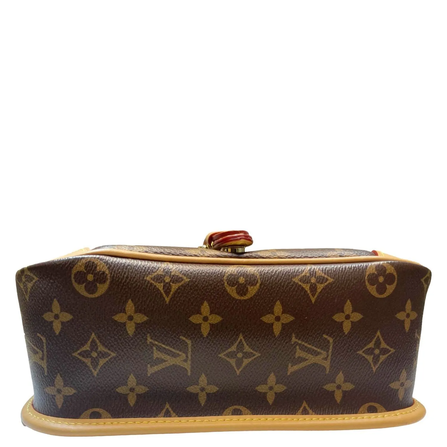 LOUIS VUITTON Diane Monogram Canvas Crossbody Bag Brown