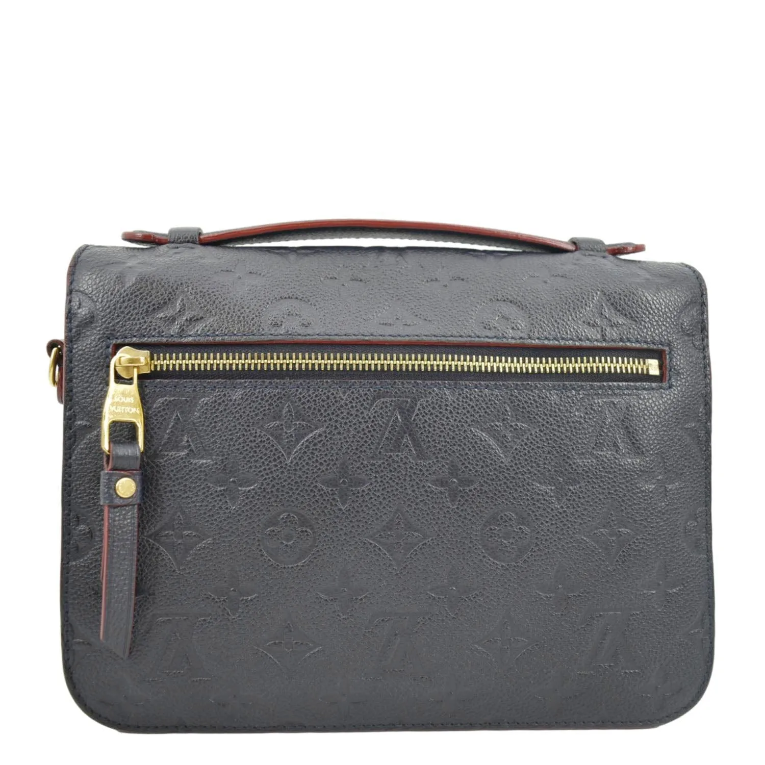 LOUIS VUITTON Metis Pochette Empreinte Leather Crossbody Bag Navy Blue