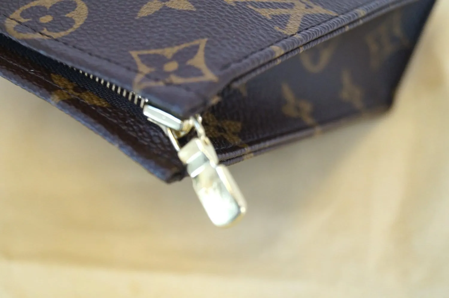LOUIS VUITTON Monogram Poche Toilette 19 Cosmetics Pouch