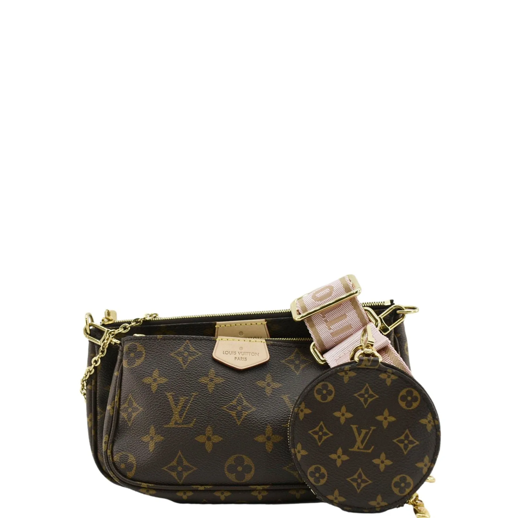 LOUIS VUITTON Multi Pochette Accessoires Monogram Canvas Crossbody Bag Brown