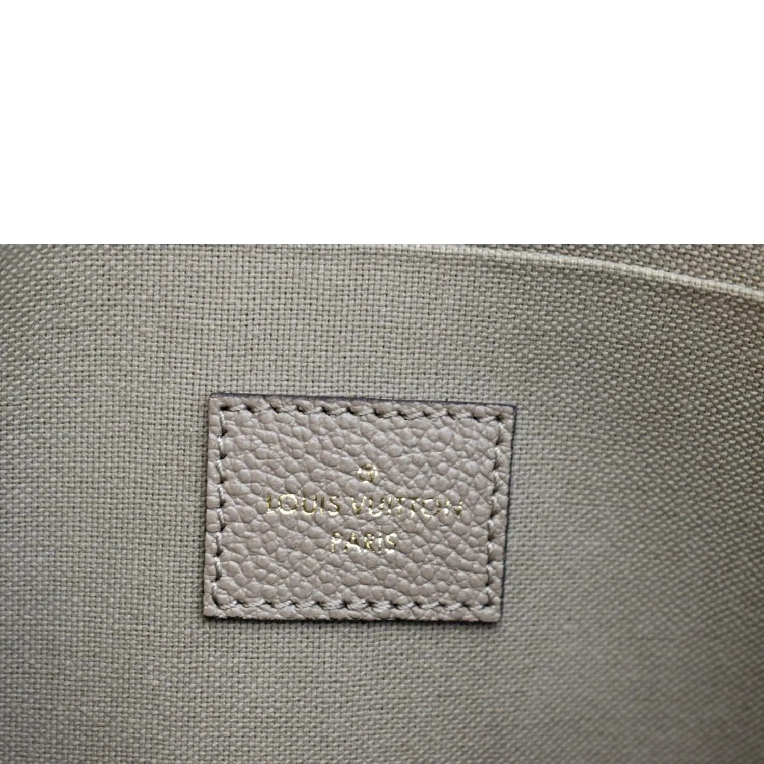LOUIS VUITTON Pochette Felicie Monogram Empreinte Leather Chain Wallet Tourterelle