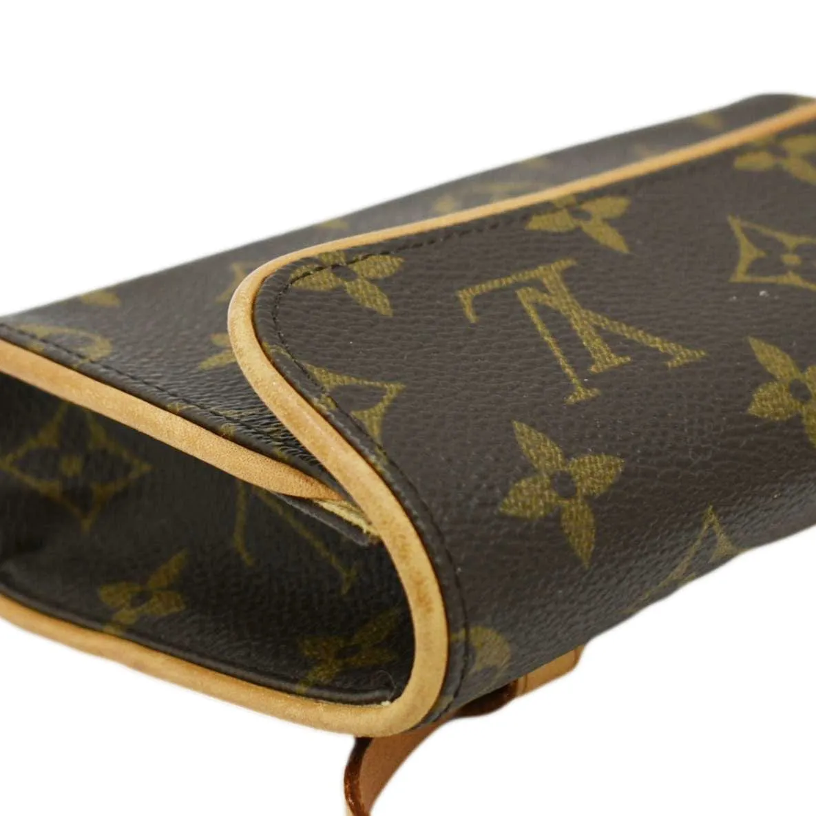 LOUIS VUITTON Pochette Florentine Monogram Canvas Waist Bag Brown
