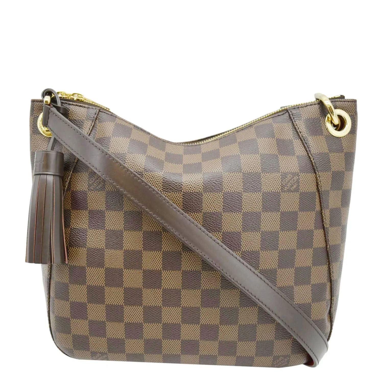 LOUIS VUITTON South Bank Besace Damier Ebene Crossbody Bag Brown