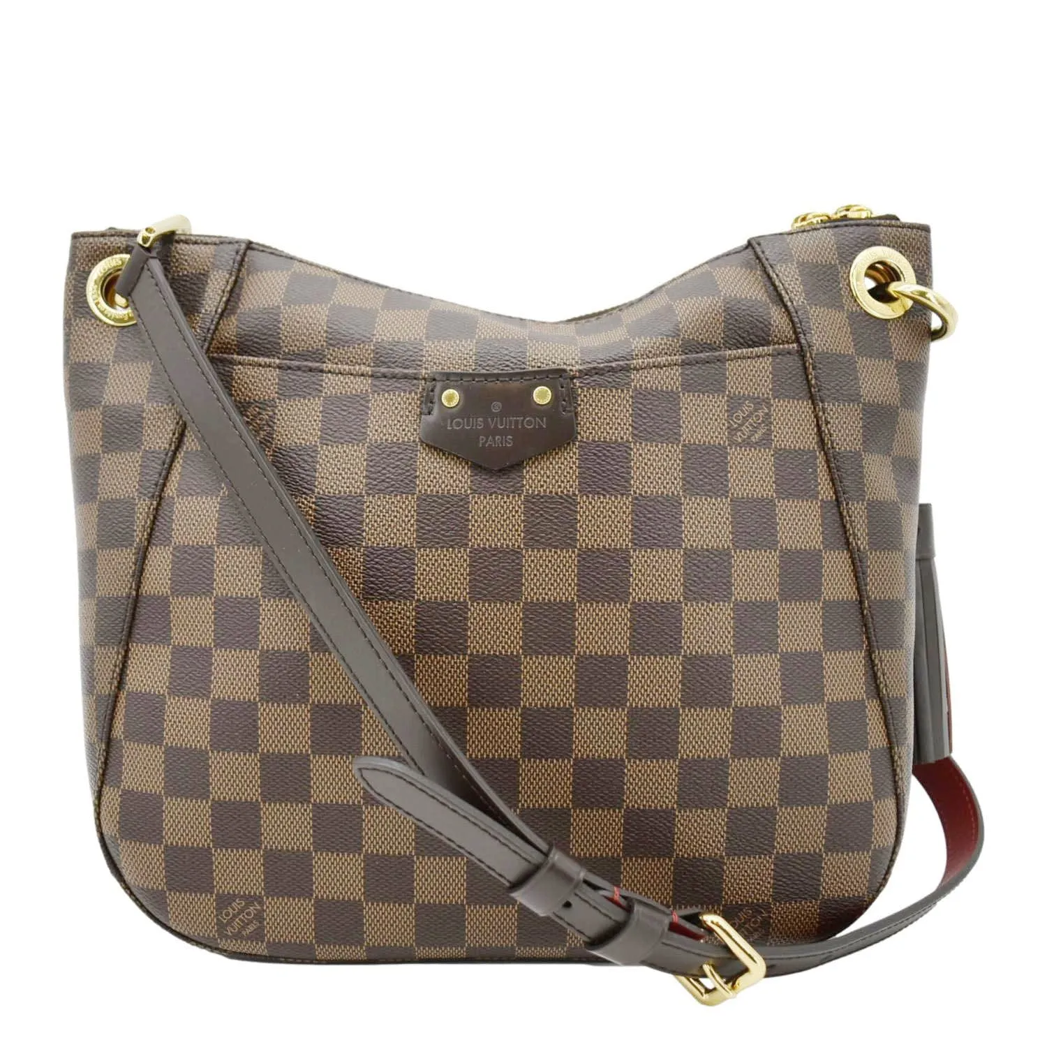 LOUIS VUITTON South Bank Besace Damier Ebene Crossbody Bag Brown