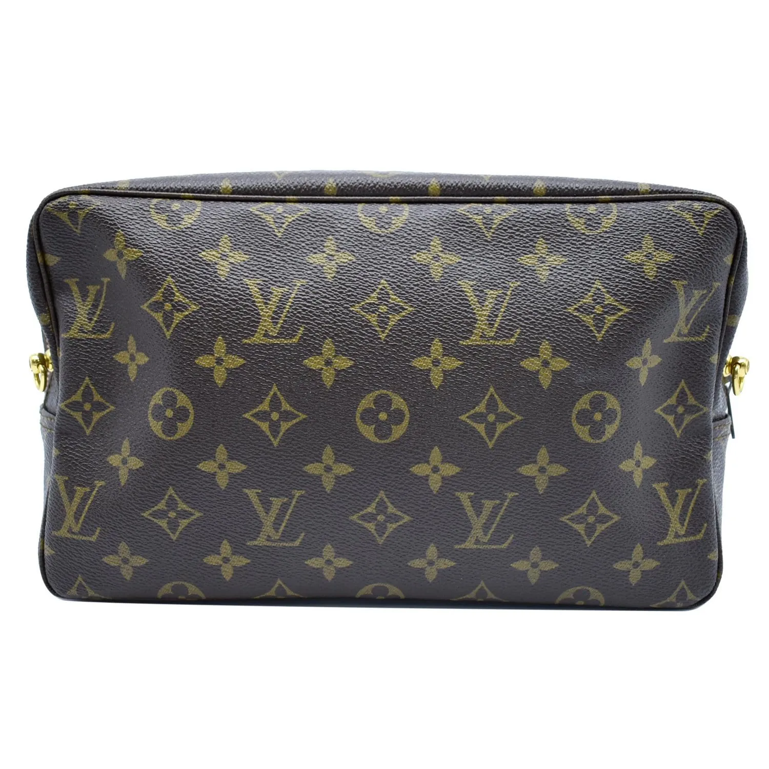 LOUIS VUITTON Trousse Toiletry 28 Monogram Canvas Cosmetic Bag Brown